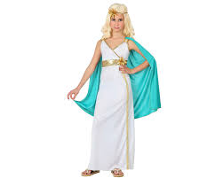 Ce déguisement de déesse grecque pour femme se compose d'une longue robe violette, et d'une couronne et d'un collier. Deguisement Fille Antiquite Grecque Et Romaine Bleu Et Blanc
