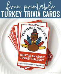 Take this super quiz to a ph.d. Free Printable Turkey Trivia Cards Artsy Fartsy Mama