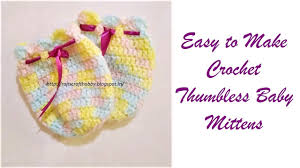 Crochet Thumbless Baby Mittens 6 Steps With Pictures Instructables