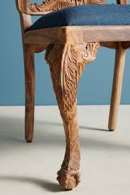 Handcarved Menagerie Woodpecker Dining Chair Carved Chairs Dining Chairs Chippendale Chairs