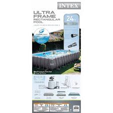 Intex 24 Foot By 12 Foot By 52 Inch Rectangular Ultra Frame Pool In 2020 Rectangular Pool Intex Pool