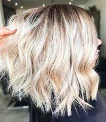 Blonde Hair Dark Roots Long Bob Hairstyles Platinum Blonde Ombre Long Hair Styles