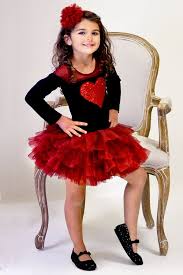 Ooh La La Couture Heart Dress For Girls In Red And Black Little Girl Fashion Little Girl Outfits Toddler Girl Dresses