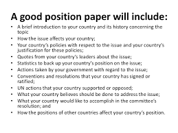 A position paper is a document describing a topic, your country's position, and possible solutions. How To Write A Research Paper Examples