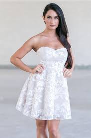 A group birthday party, a date, and an outdoor dinner. Cute Off White Rehearsal Dinner Dress Bridal Shower Party Dress Lily Boutique