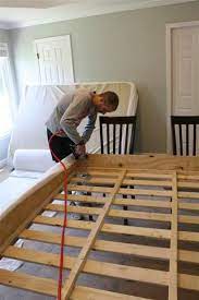 This diy platform storage bed is what you need! Diy Upholstered Platform Bed Diy Platform Bed Diy Bed Woodworking Plans Diy