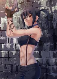 Anime Picture Search Engine 1girl 428 Alphard Bare Shoulders Black Hair Brown Eyes Canaan Dabadhi Fingerless Gloves Gloves G Canaan Anime Anime Anime Movies