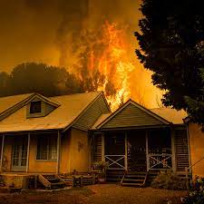 What kind of furniture is on the beach? Apocalyptic Scenes In Australia As Fires Turn Skies Blood Red The New York Times