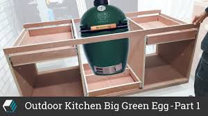 outdoor kitchen for big green egg bbq