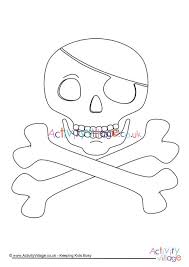 Fun with paper spinners (includes free. Skull And Crossbones Colouring Page