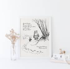 But the most important thing is, even when we're apart, i'll always be with you. Winnie Pooh Quote Pooh Wall Art You Are Braver Than You Believe Stronger Than You Seem Smarter Than You Think Aa Milne Quote Craftinga