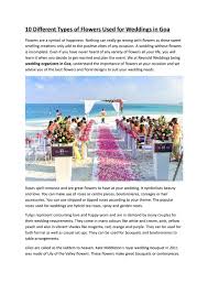 Flowers used for wedding bouquets. 10 Different Types Of Flowers Used For Weddings In Goa By Reynold Weddings Issuu