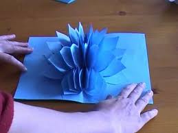 Cut four lines that look like two triangles. Amazing Flower Pop Up Card Flower Pop Up Paper Crafts Cards Pop Up Flower Cards