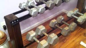 Diy Dumbbell Rack Youtube Diy Home Gym Diy Dumbbell Dumbbell Rack
