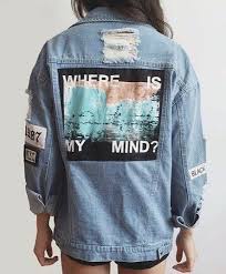Where Is My Mind Maybe It S In The Gutter Where Is My Mind Denim Jacket Fashion Clothes Painted Denim Jacket