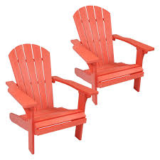 Sunnydaze Decor All Weather Recycled Plastic Faux Wood Adirondack Chair Set Of 2 Plastic Adirondack Chairs Sunnydaze Decor Adirondack Chair