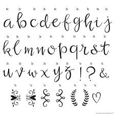 Bullet Journal Exaggerated Cursive Hand Lettering Alphabet Lettering Alphabet Script Lettering Lettering