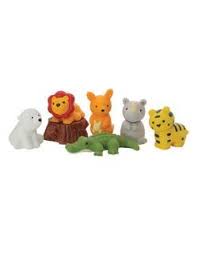 Get Wild Eraser Set Set Of 7 In 2020 Animal Erasers Animal Party Jungle Safari Party