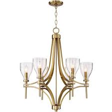 A good rule of thumb for dining room chandeliers is to hang them so that the bottom of the chandelier will hang 30 inches to 36 inches above the table. Barnes And Ivy Antique Brass Chandelier 26 1 2 Wide Clear Glass 6 Light Fixture Dining Room House Foyer Kitchen Island Entryway Target