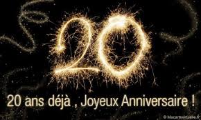 Envoyez Une E Card 20 Ans Deja Joyeux Anniversaire Carte Anniversaire 20 Ans Joyeux Anniversaire 20 Ans Joyeuse Anniversaire