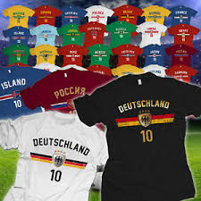 Ook voor het kopen van voetbalshirts! Fussball Em 2021 T Shirt Nummer 10 Europameisterschaft Lander Trikot Fan 2020 Ebay