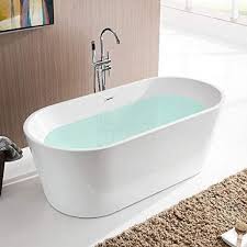 The minimalist design of this freestanding tub means that it delivers a graceful and versatile. Vanity Art Bordeaux 59 In Acrylic Flatbottom Freestanding Bathtub In White Va6815 The Home Depot