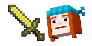 Welcome to the official minecraft: Minecraft Story Mode Petra And Golden Sword Cursor Custom Cursor