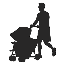 Father With Baby Carriage Transparent Png Svg Vector File