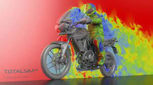 Cfd Simulation Of Wind Buffeting On A Triumph Motorbike By Totalsim Youtube