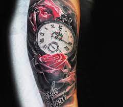 Clock And Roses Tattoo By Ben Delongchamp Post 25202 Rose Tattoos For Men Watch Tattoos Clock And Rose Tattoo