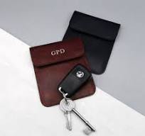 Personalised Leather RFID Safe Car Key Fob Pouch ...