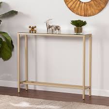 Taylor Gold Console Table With Mirrored Top Pier 1 Imports Narrow Console Table Small Console Tables Mirrored Console Table