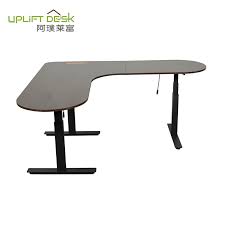 Compare cost and benefits of height adjustable standing desks for your office. China The Top Ergonomics Lifting L Shape Electric Table L Shaped Sit Stand Office Desk Smart China Office Furniture Wooden Furniture