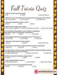 It's time to put your skills to the test! Free Printable Fall Trivia Quiz Trivia Quiz Free Trivia Questions Trivia