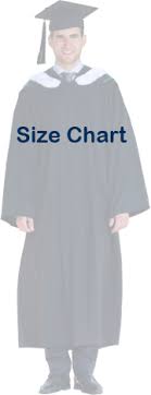 Graduation gowns have long sleeves so don't forget to measure the sleeve length. Size Charts