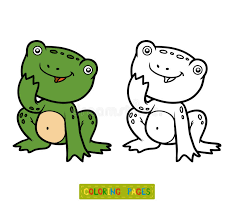 Fall frog and friends coloring page, pdf, digital, fun fall coloring. Coloring Book For Children Little Frog Stock Vector Illustration Of Amphibian Page 73169401