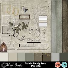 The Build A Tree Kit Is Fully Customizable Simply Use The Pieces Included To Make Framable Photo Tree In 2020 Digital Scrapbooking Kits Scrapbook Kits Family Tree Kit