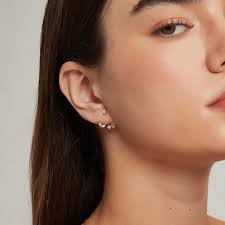 Silver Front and Back Earrings