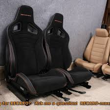 Recaro Bmw Performance Orange Stitching Black Seat Belt Slots Bmw Recaro Car Seats