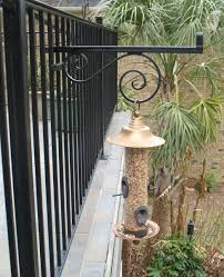 Bird Bath For Deck Railing Multi Purpose Hanger For Pickets Measuring 1 2 3 4 In Thickness Balcony Plants Bird Feeders Balcony Garden