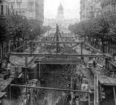 Construccion De La Estacion Saenz Pena Del Subte A Cielo Abierto En 1912 Sobre O Debajo De La Ave Buenos Aires Fotos De Buenos Aires Ciudad De Buenos Aires