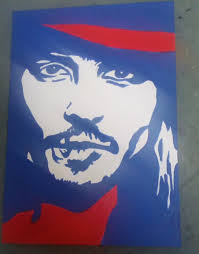Johnny Depp. Hand Painted Canvas Painting. 17 X 12 Ins Hollywood Vampires