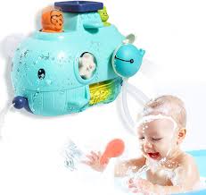 Product title the first years sure comfort newborn to toddler baby bath tub infant bath tub average rating: Joyjoz Baby Bath Toys 5 In 1 Whale Bath Wall Toy Bathtub Toys With Waterfall Water Spray And Spin Shower Gift For Toddler Kids 1 2 3 4 Year Old Amazon Co Uk Toys Games