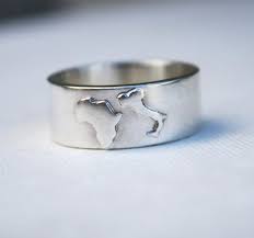 Custom Country Ring Customized Jewelry Unique Mens Wedding Band Africa Italy Promise Ring Mens Wedding Bands Unique Country Rings Unique Womens Wedding Rings