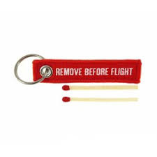 High quality remove before flight gifts and merchandise. Set 3 Pcs Embroidered Mini Keychain Remove Before Flight