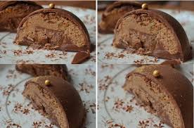 Domes Chocolat Au Lait A La Mousse Pralinoise Coeur Chocolat Feuillete Et Caramel Dome Chocolat Gateaux Et Desserts Chocolat Au Lait