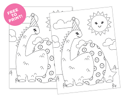 Dinosaur birthday party spot the differences printable sparkling. Printable Dinosaur Coloring Page Design Eat Repeat