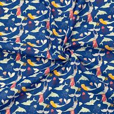 Shop our selection of fabrics featuring fish, oceans, whales, coral, sharks, crabs and more for home décor, fashion and quilting! Polycotton Fabric Mermaids Dolphins Sea Ocean Fish Jellyfish