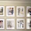 Bedroom wedding photo wall display. 1