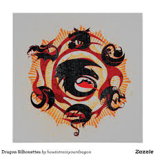 Dragon Silhouettes Poster Zazzle Com Dragon Silhouette How Train Your Dragon How To Train Your Dragon